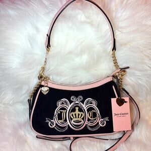 NWT Juicy Couture Lovers Club Shoulder Bag Black/Pink